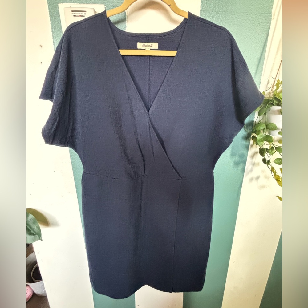 Madewell Navy V-Neck Wrap Tunic